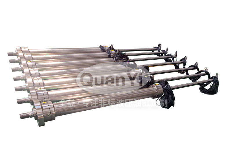 不銹鋼雙出桿液壓油缸|水閘閥門專用|帶接近開關|耐腐蝕